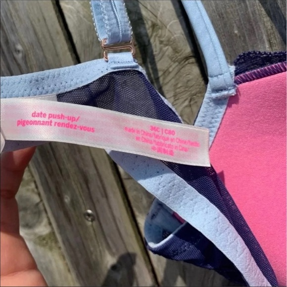 Women’s PINK Victoria’s Secret sexy strappy lace up push up bra size 36C - Picture 9 of 11